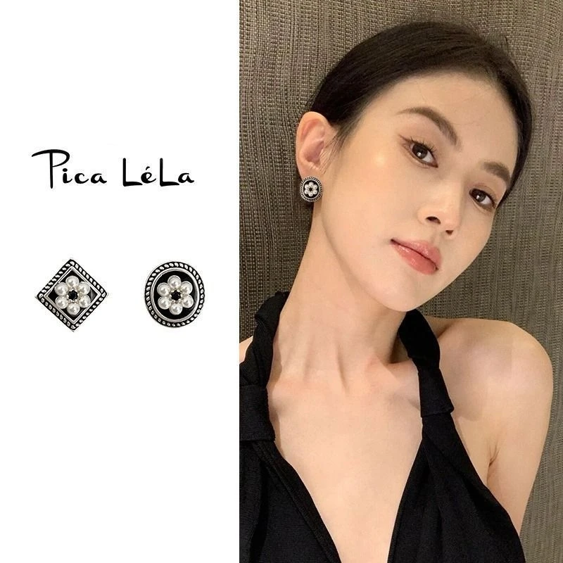 不对称复古耳钉女轻奢感耳环2025新款耳饰