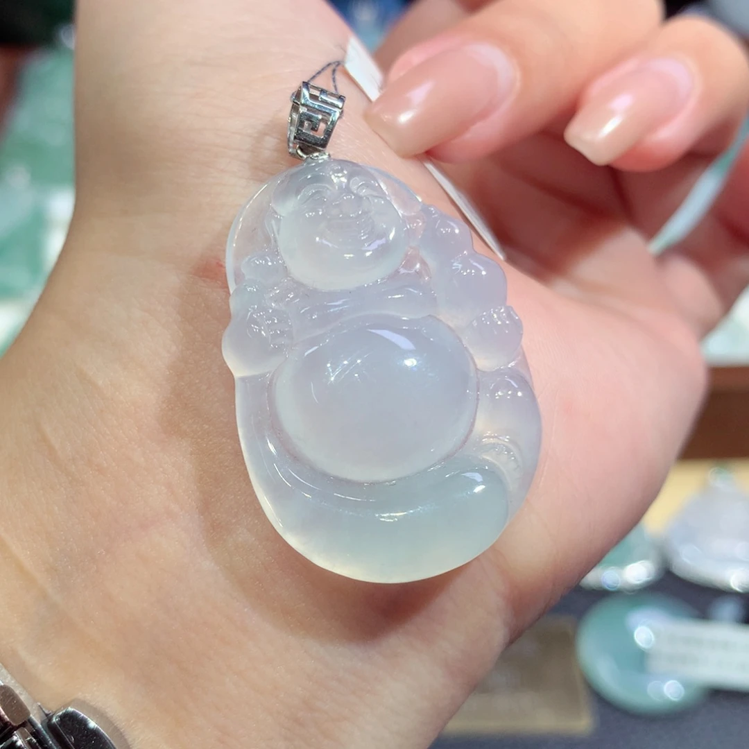 吊坠(不含链)18K金镶嵌翡翠