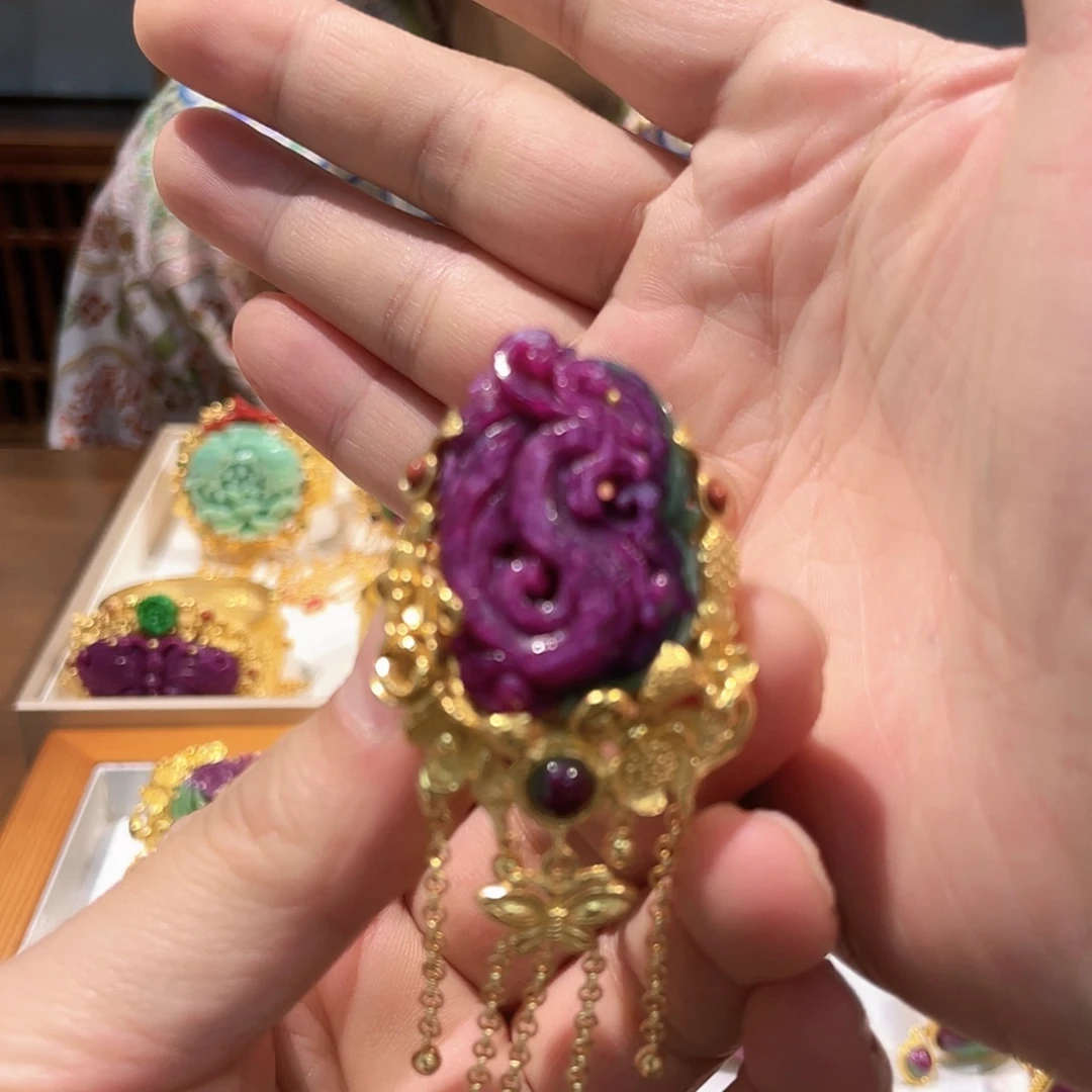 锦纶非金属戒指红宝