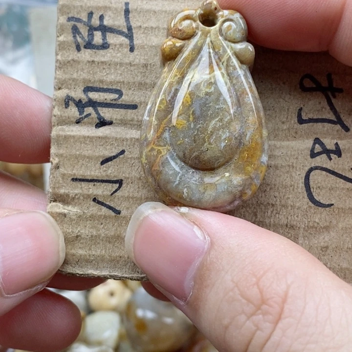 硅化珊瑚（珊瑚玉）未镶嵌颈饰黄*