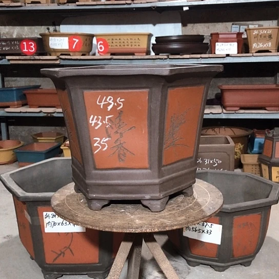 紫砂紫砂花盆包邮