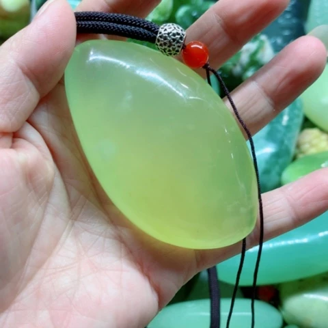 绝****蛇纹石玉未镶嵌手把件