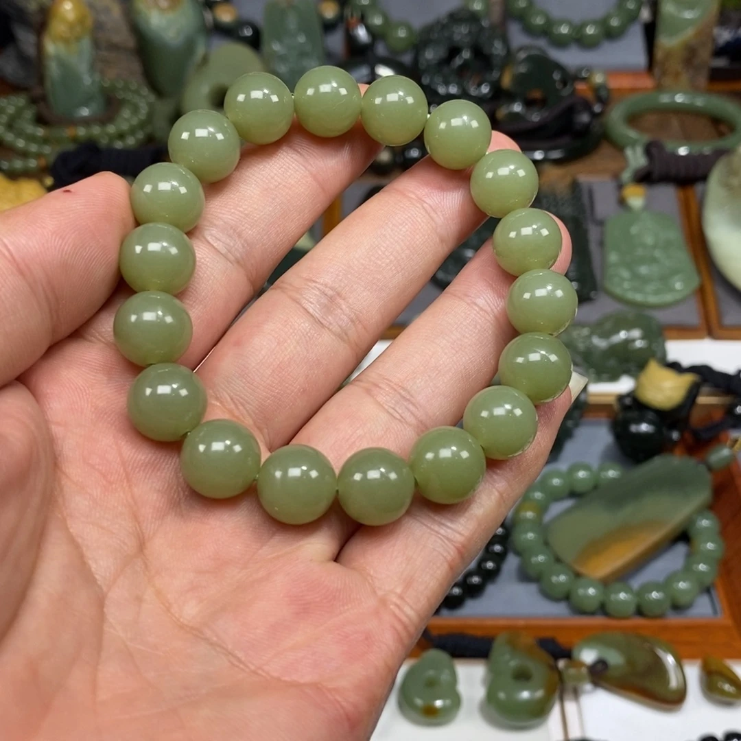 岫岩老玉（透闪石质玉）未镶嵌手链