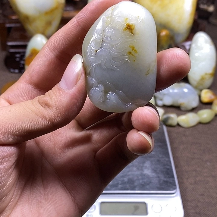 和田玉未镶嵌挂件