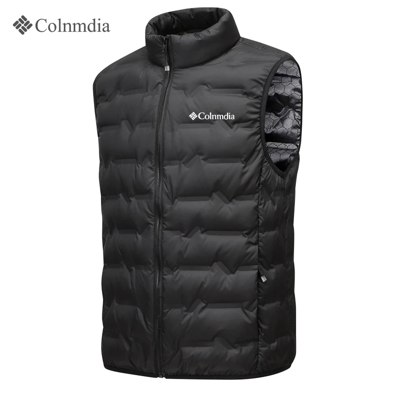 哥伦户外轻薄羽绒马甲男女款秋冬季立领石墨烯白鸭绒保暖上衣外套