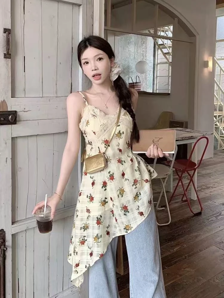 B14-4杏色“生如夏花”吊带（9098）