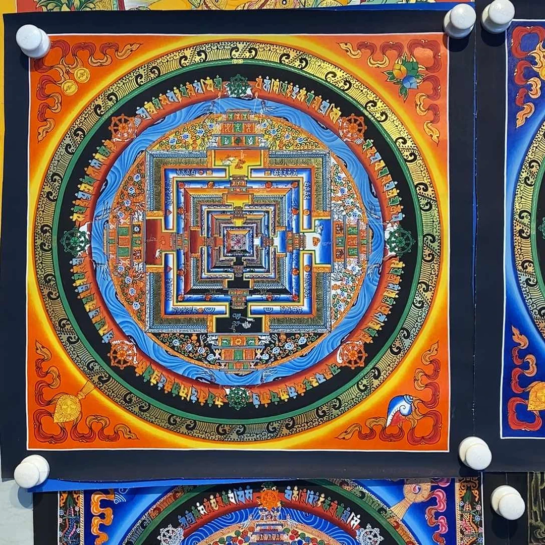 ᥫ****卷轴画纯手绘坛城唐卡50厘米左右