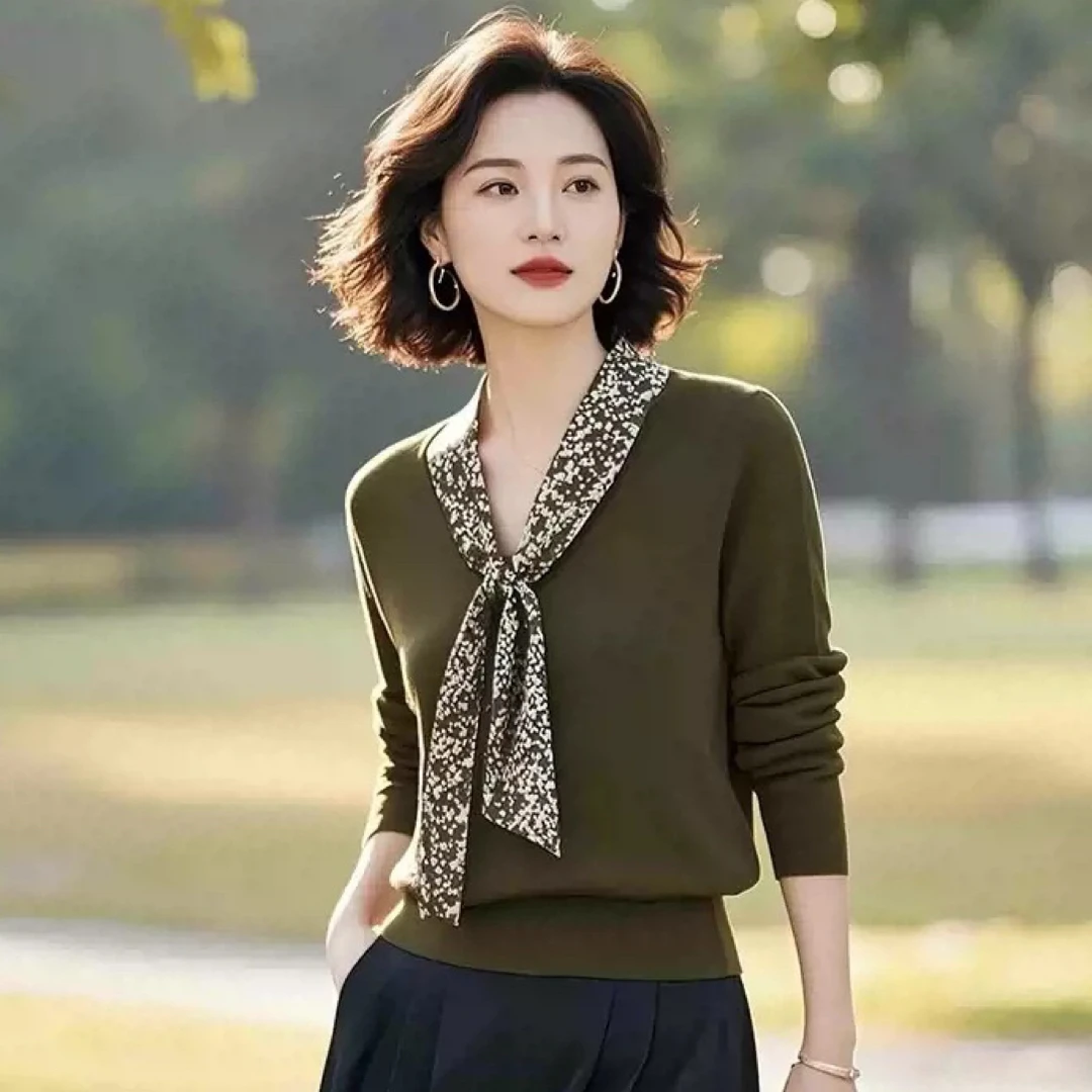 不起球宽松型薄款针织毛针织衫春秋百搭秋冬衬衫时尚