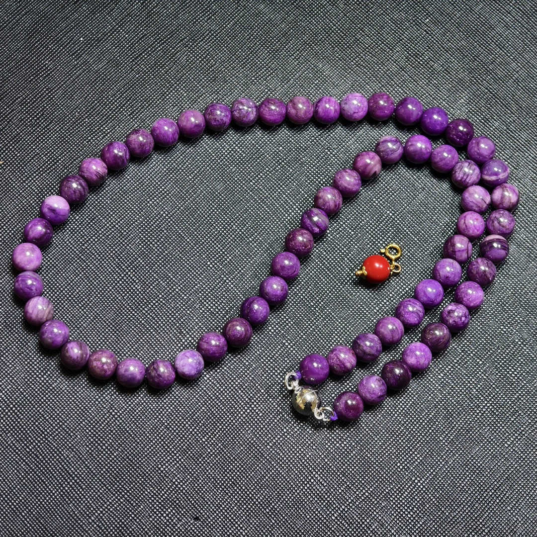 【梵&星】 丝绒紫圆珠项链  多样性发货SJL24-054