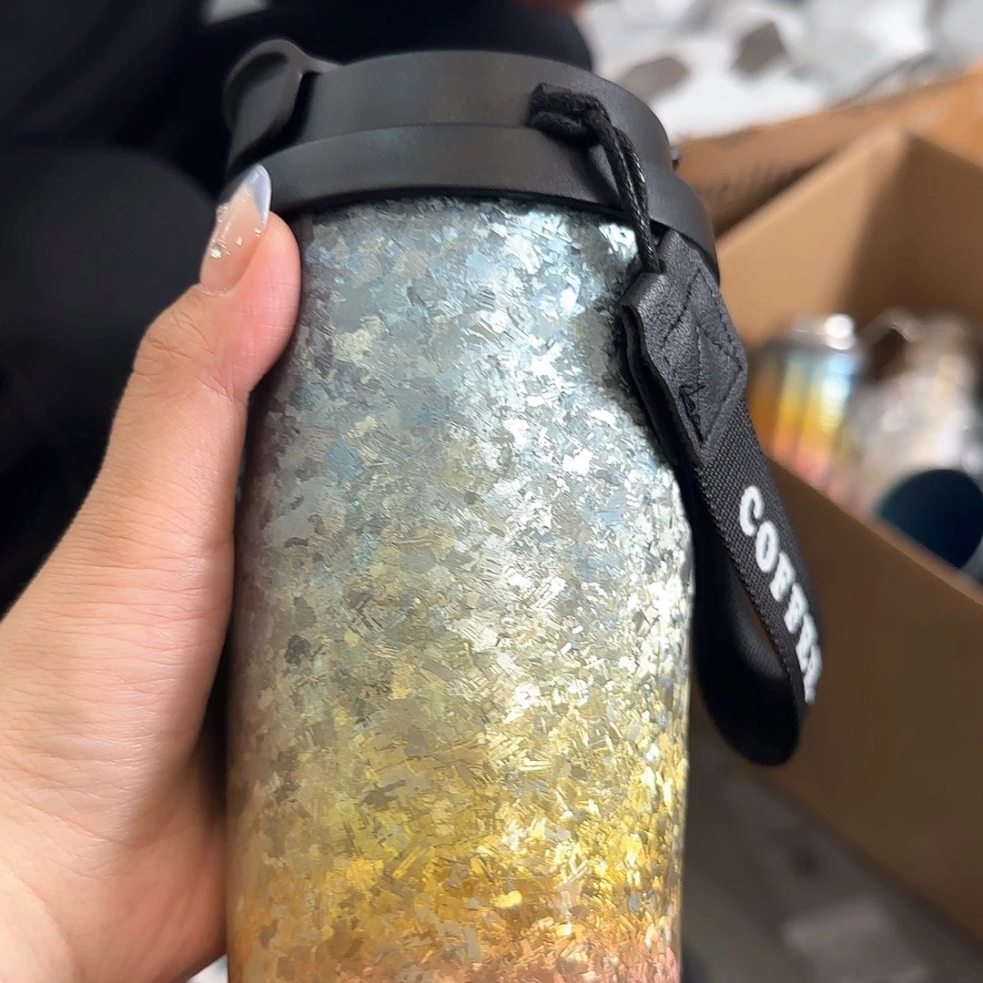 纯钛瑕 纯钛保温杯炫彩