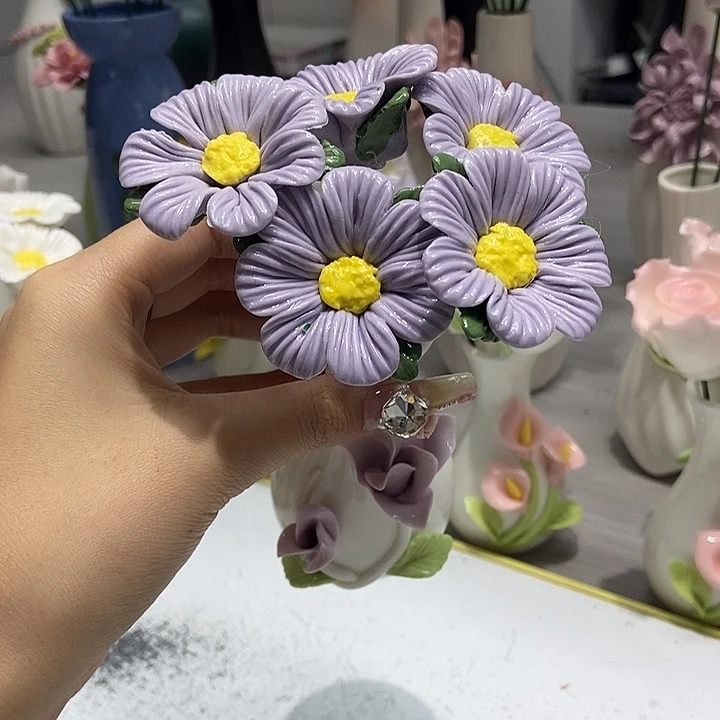 陶瓷纯手工捏花设计