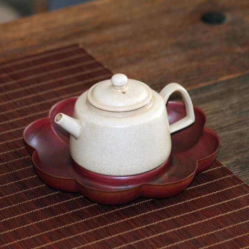 复古铜壶承干泡茶台紫砂壶托壶垫盘储水纯紫铜茶盘养壶垫茶具配件