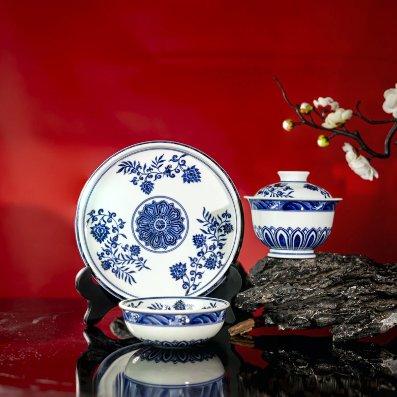 墨舍柴窑金枝玉叶茶具套组（mstz124）