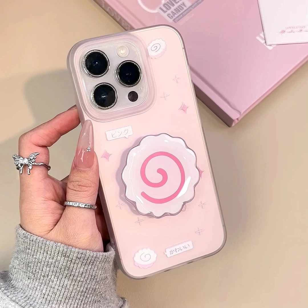 少女粉虾板适用苹果16promax手机壳华为vivo小米oppo磨砂透明软壳