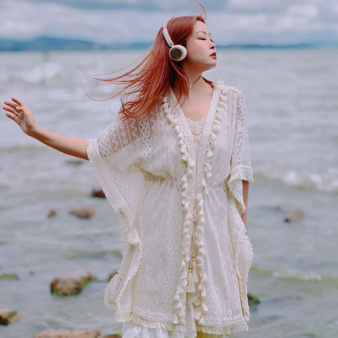 【董艺旅行穿搭】魔法开衫两穿多功能防晒披肩波西米亚风新疆旅拍