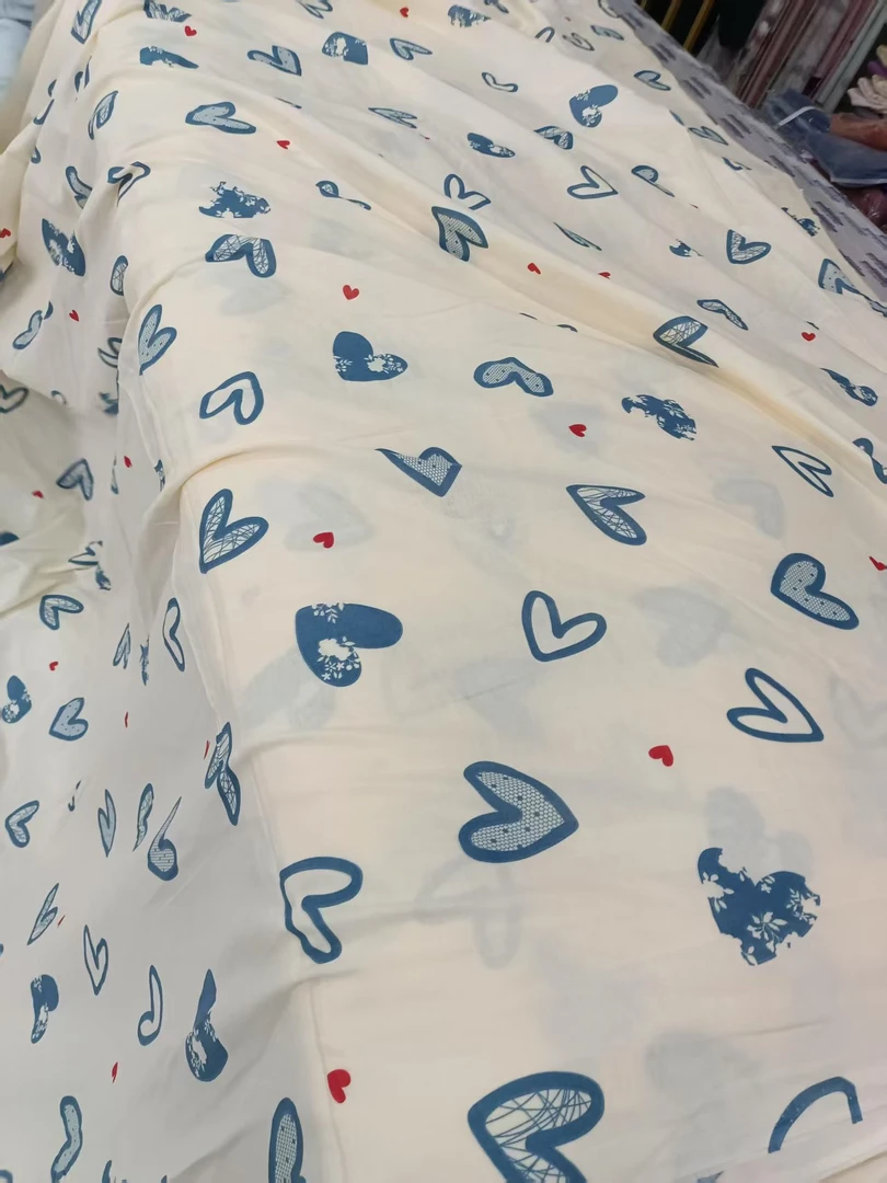 【布料】全棉有氧印花双层纱布料