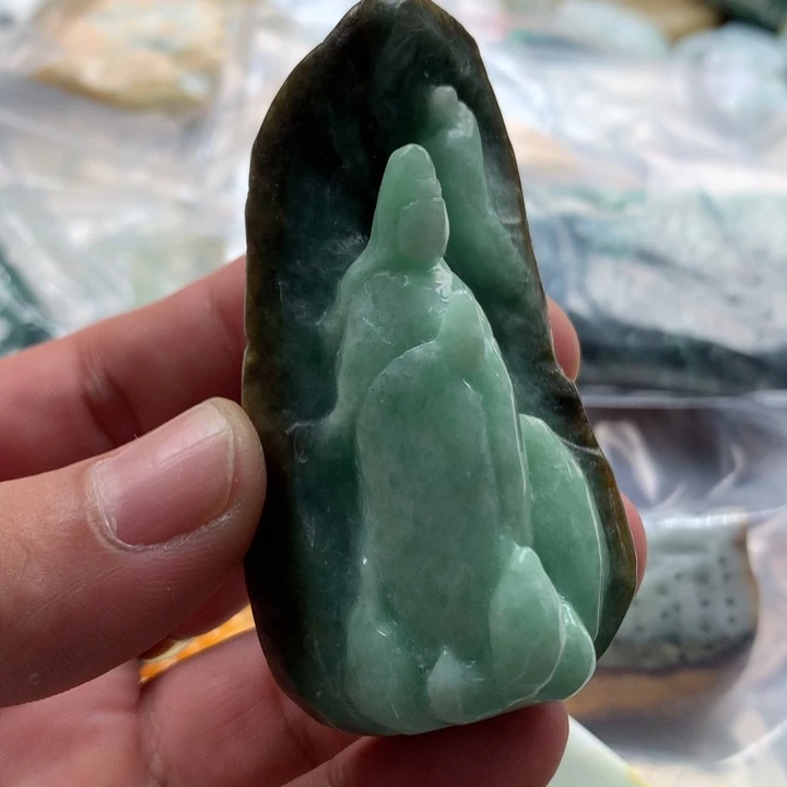 翡翠未镶嵌颈饰保真天然a货翡翠
