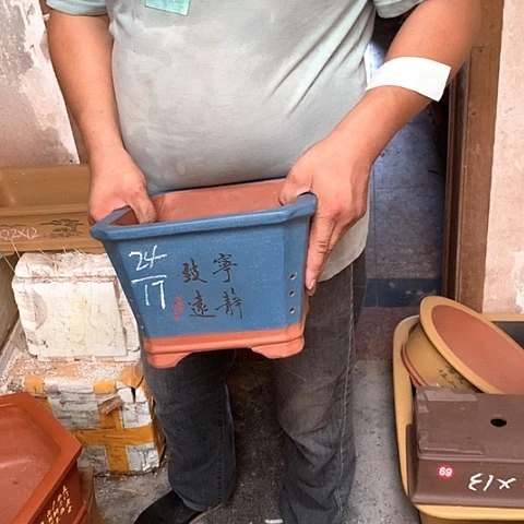 紫砂花盆手工艺品