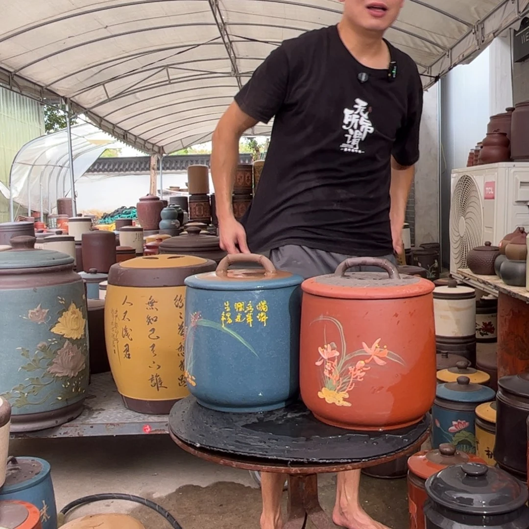 紫砂茶叶罐8饼茶叶罐2个