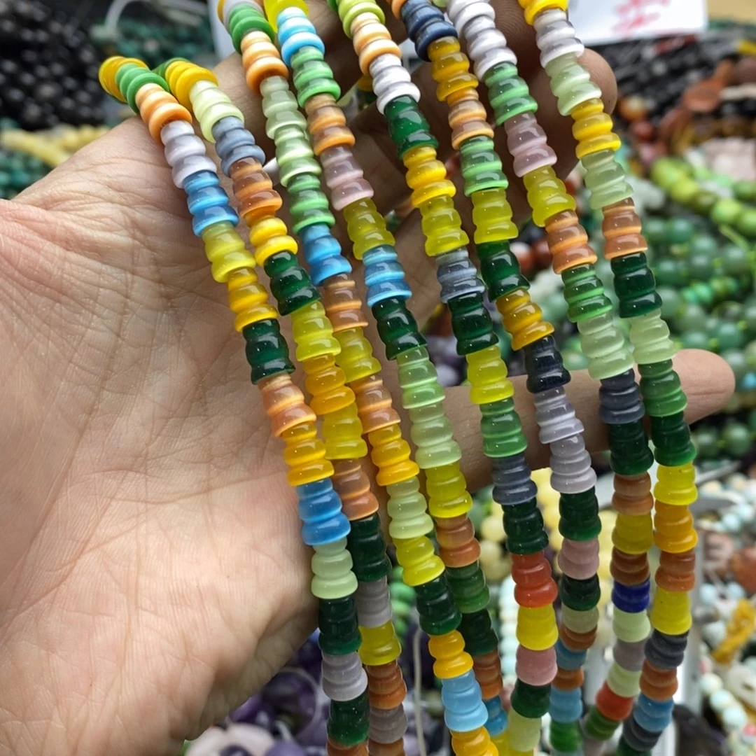 玛瑙/玉髓未镶嵌珠宝半成品一条猫眼G381