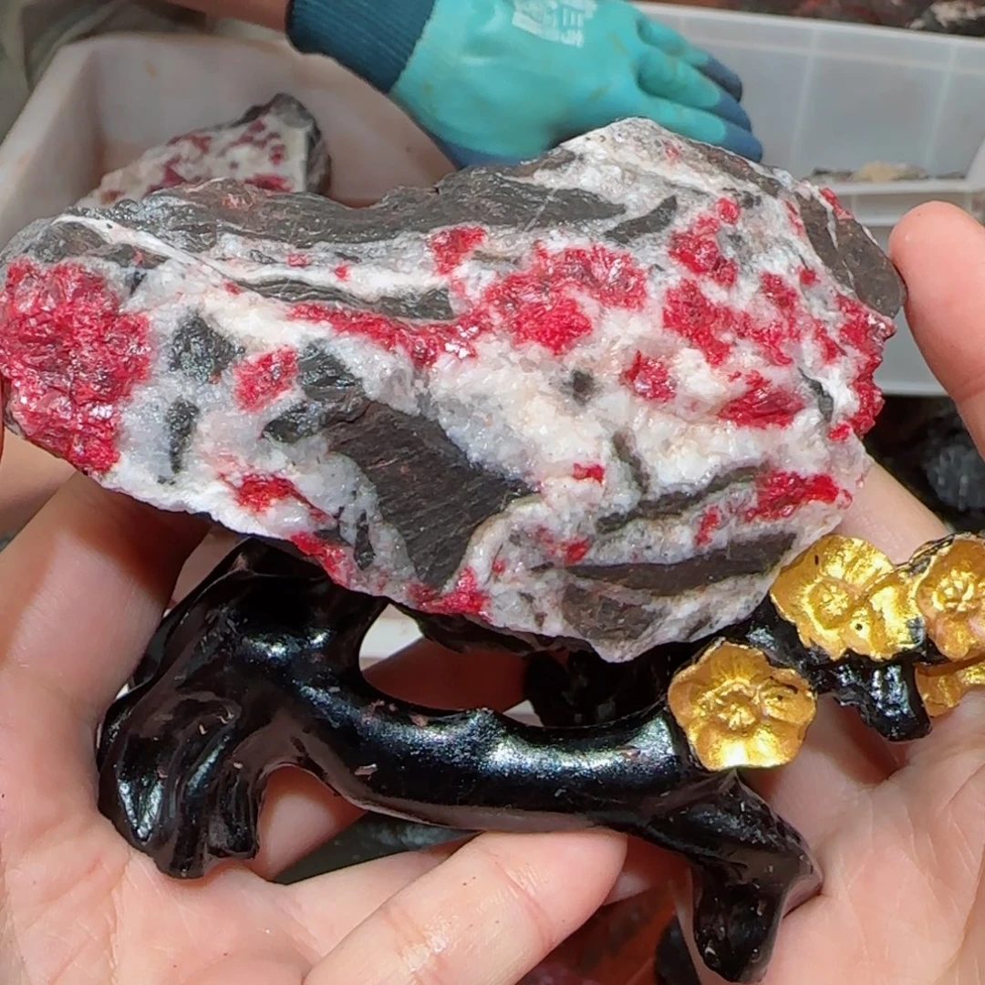 天然辰砂朱砂毛石头19