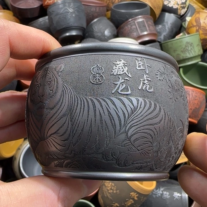 茶杯绿泥全手工制作工艺