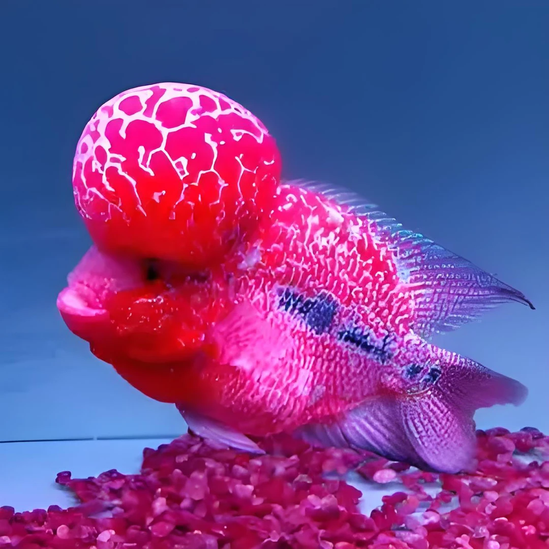 罗汉鱼苗爆头起头率高热带观赏鱼易养耐活