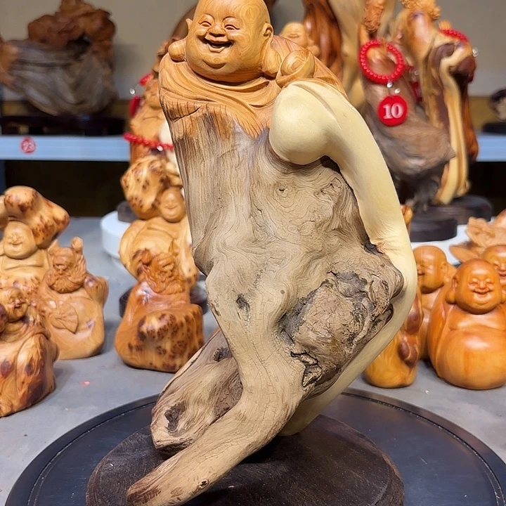 柏木太行崖柏弥勒佛