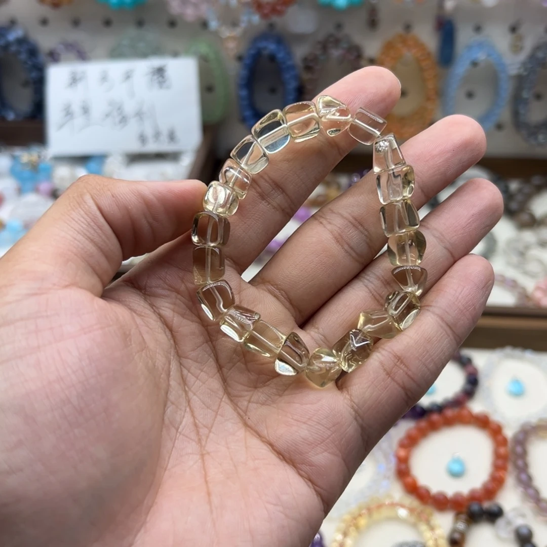 未镶嵌水晶手链净体黄水晶随行