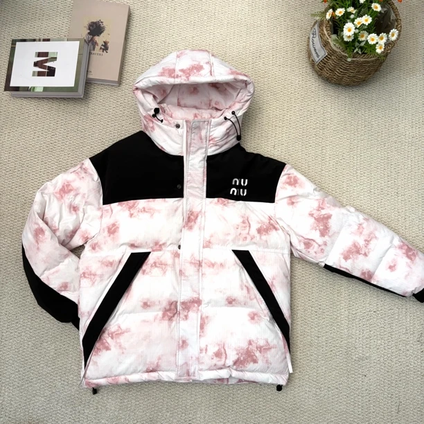 中大童迷彩带帽绒服外套3017