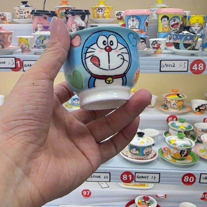 高温釉下彩纯手工手绘陶瓷