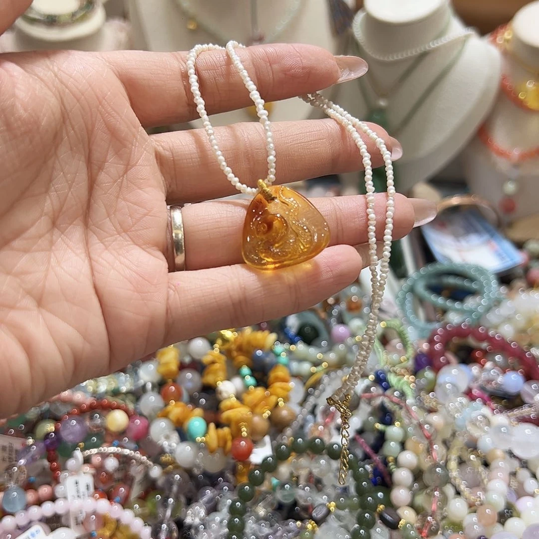 琥珀颈饰未镶嵌蛋***元