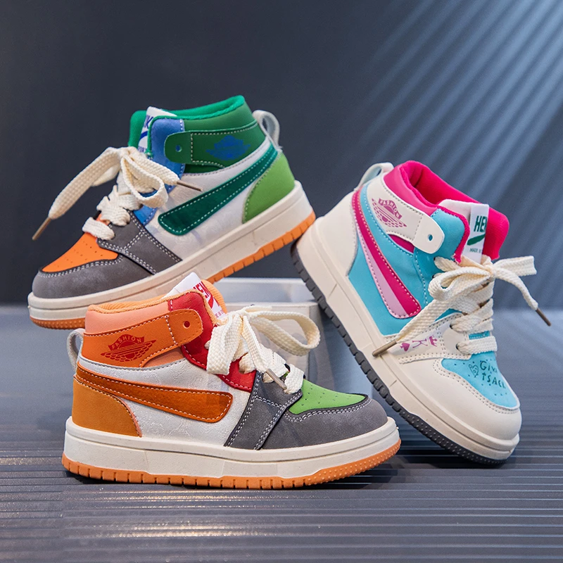 儿童板鞋2025春季男童鞋子女童运动鞋休闲德训鞋潮