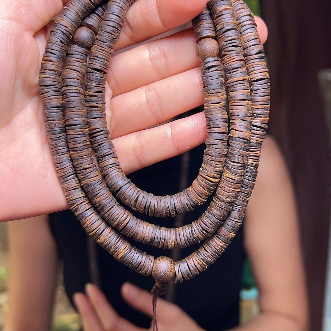 沉香手串海南老白奇原母树金丝玉化红油糖心沉水皮油多圈一条39克