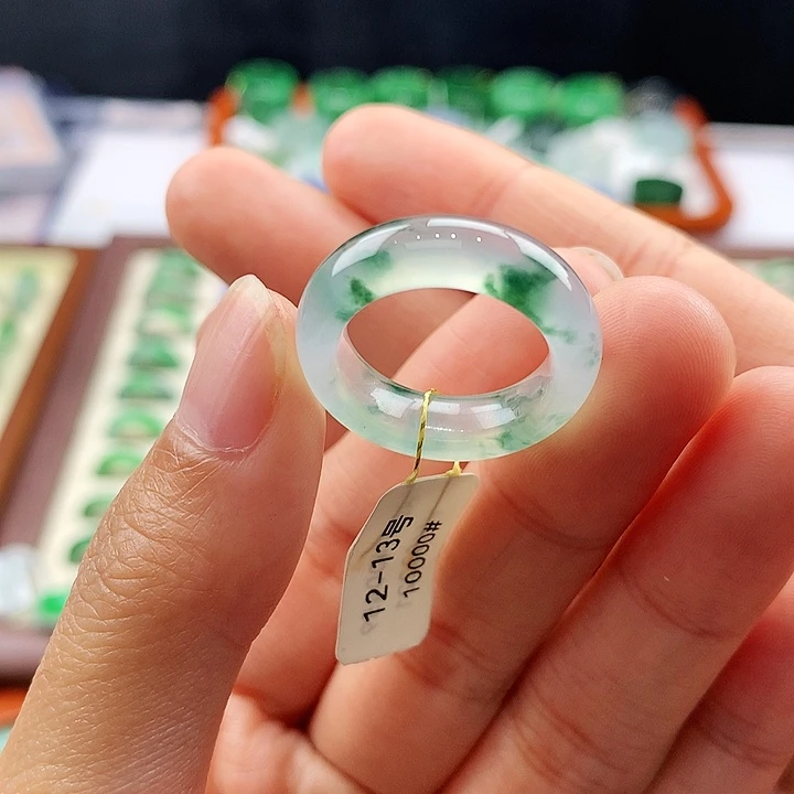 翡翠未镶嵌戒指12-13号