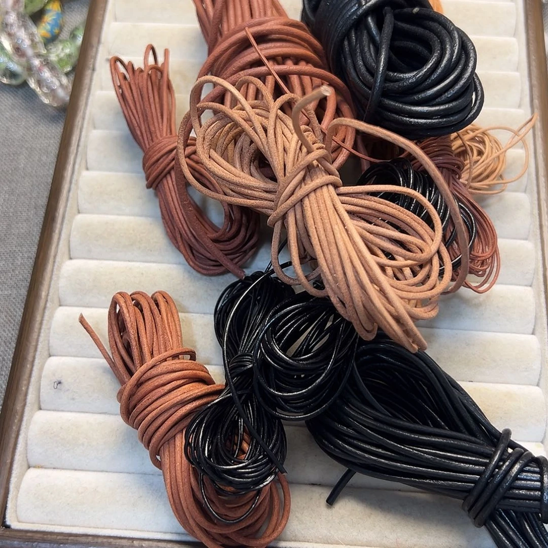 手工艺品琉璃牛皮绳一小捆8.5
