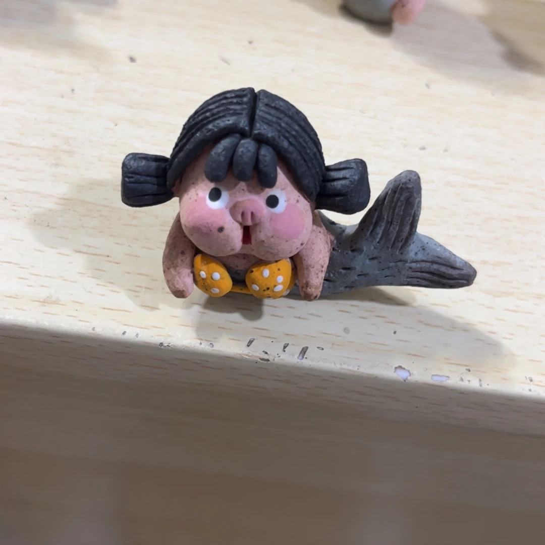 泥塑古镇炻陶花盆