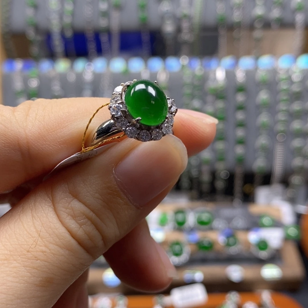 颈饰银S925镶嵌翡翠220号