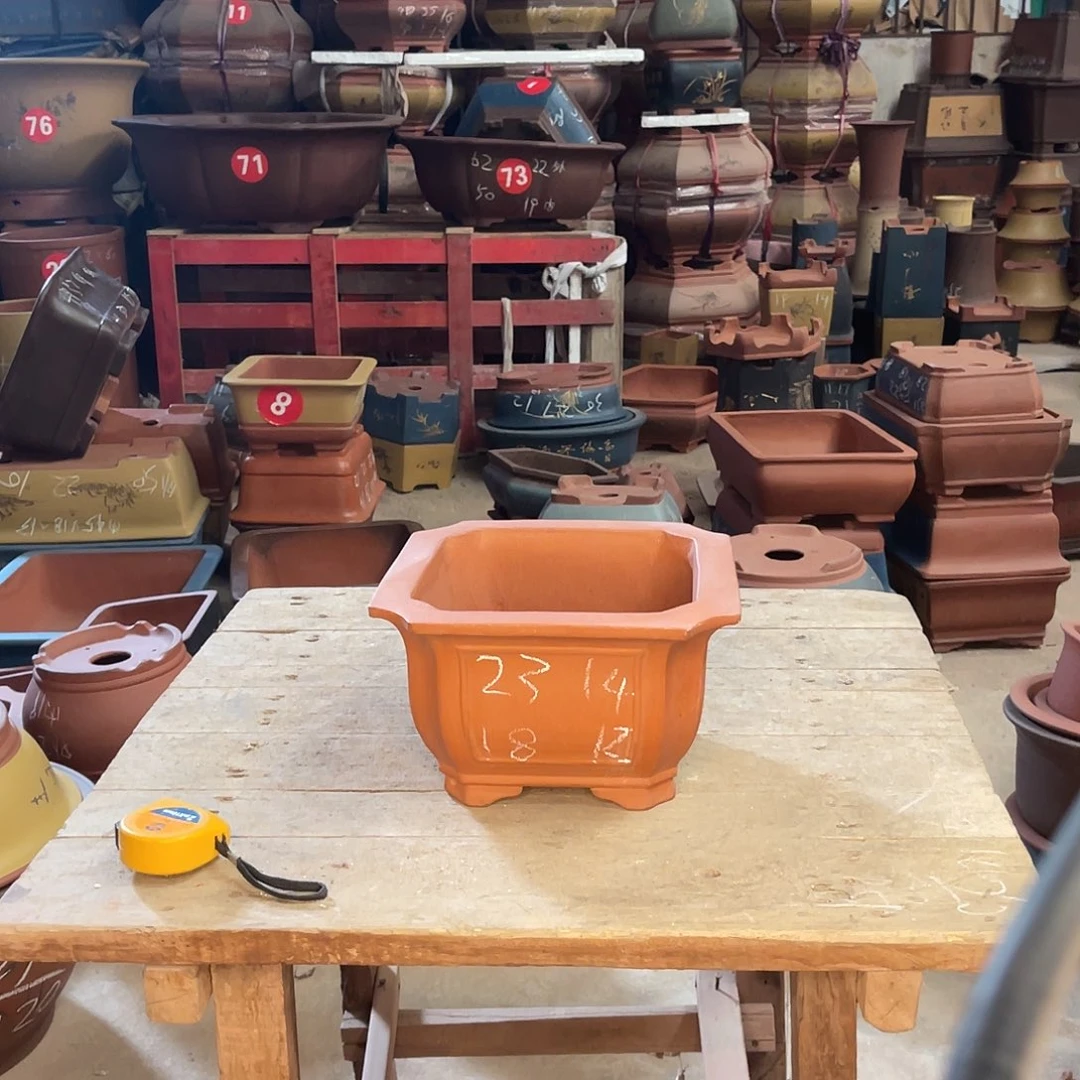 紫砂花盆四方盆一个