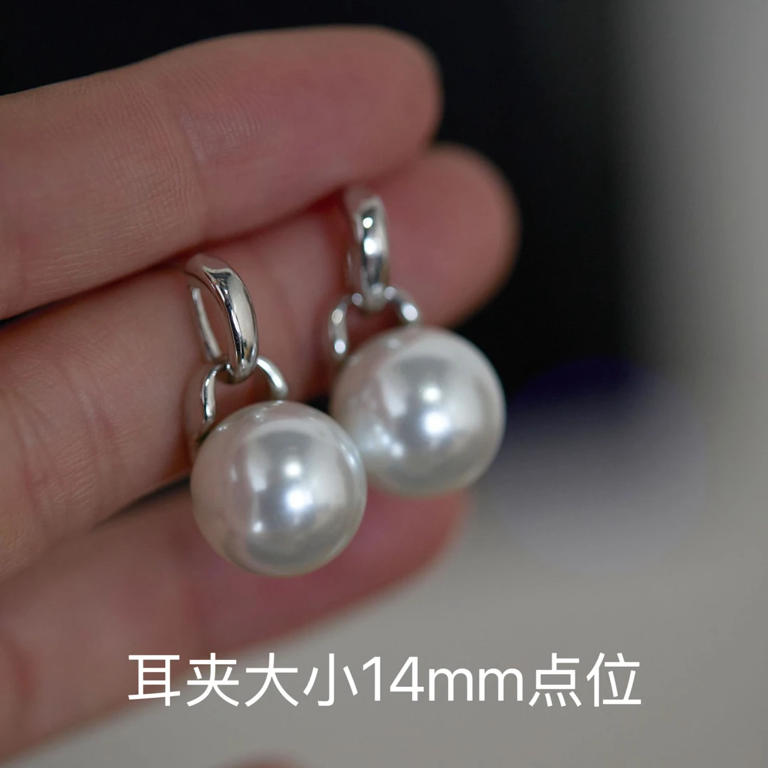 合金耳饰 欧阳娜娜同款珠珠耳新款爆款高级感轻奢耳饰蚊香盘耳夹