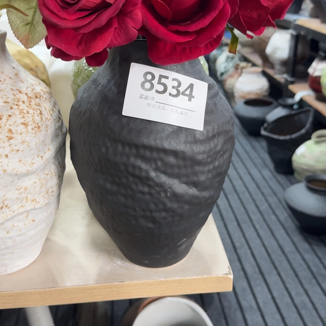 唯***姐摆件陶景德镇高温陶瓷花瓶编码8534高28口8默认无孔