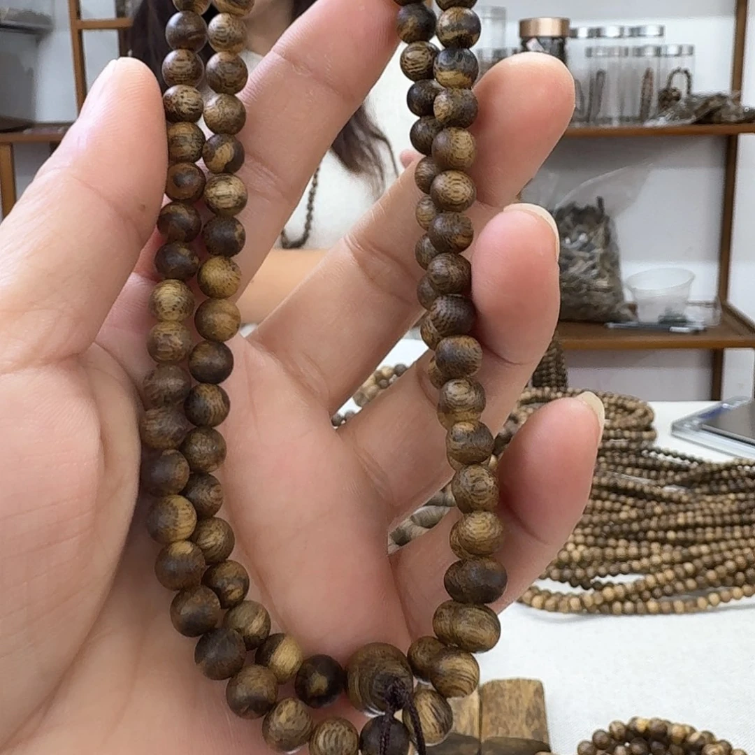 沉香沉香碎屑花珠06三圈9.3克