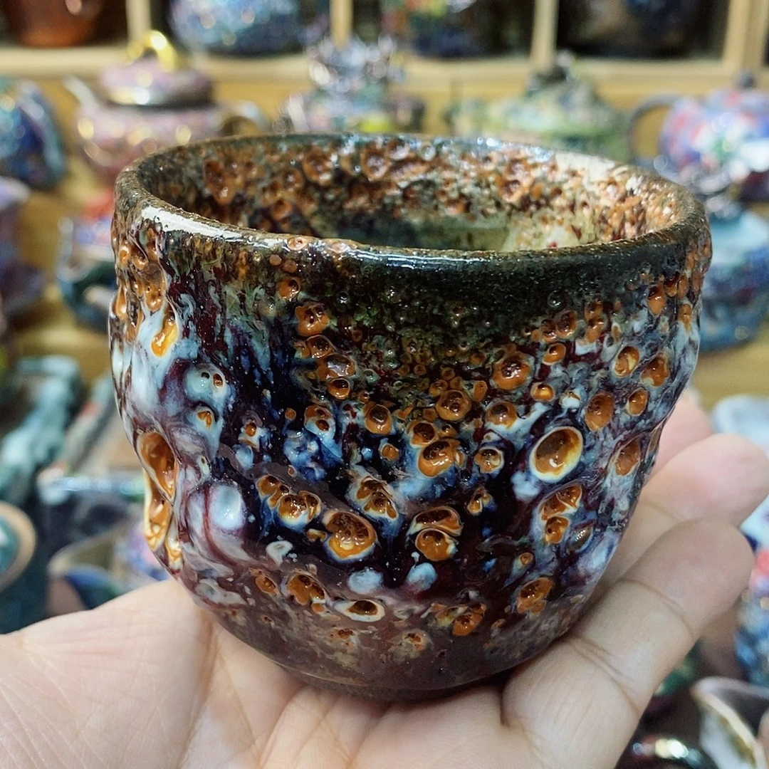 粗陶志野柴烧茶器