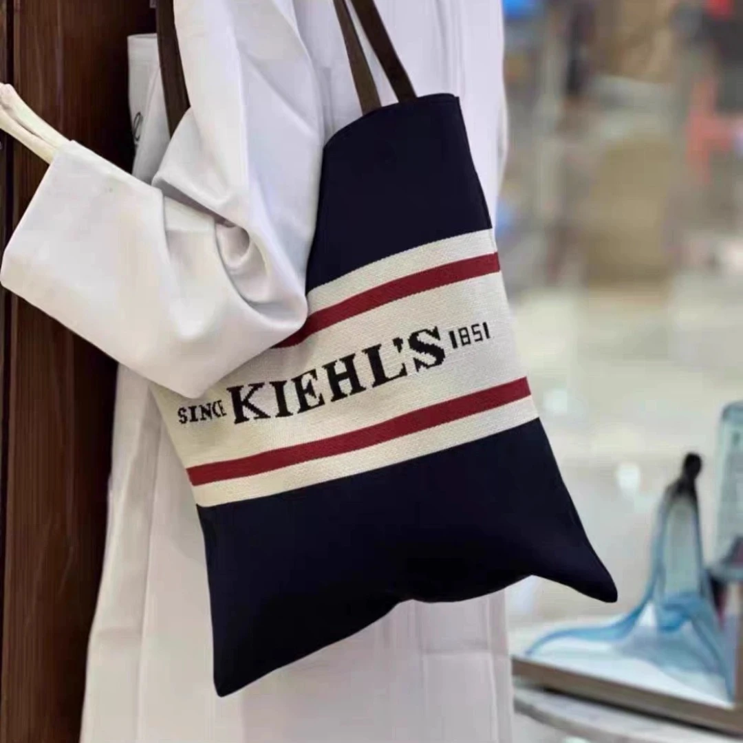 科颜氏【K245】vip通勤加厚帆布托特文艺简约休闲百搭化妆包