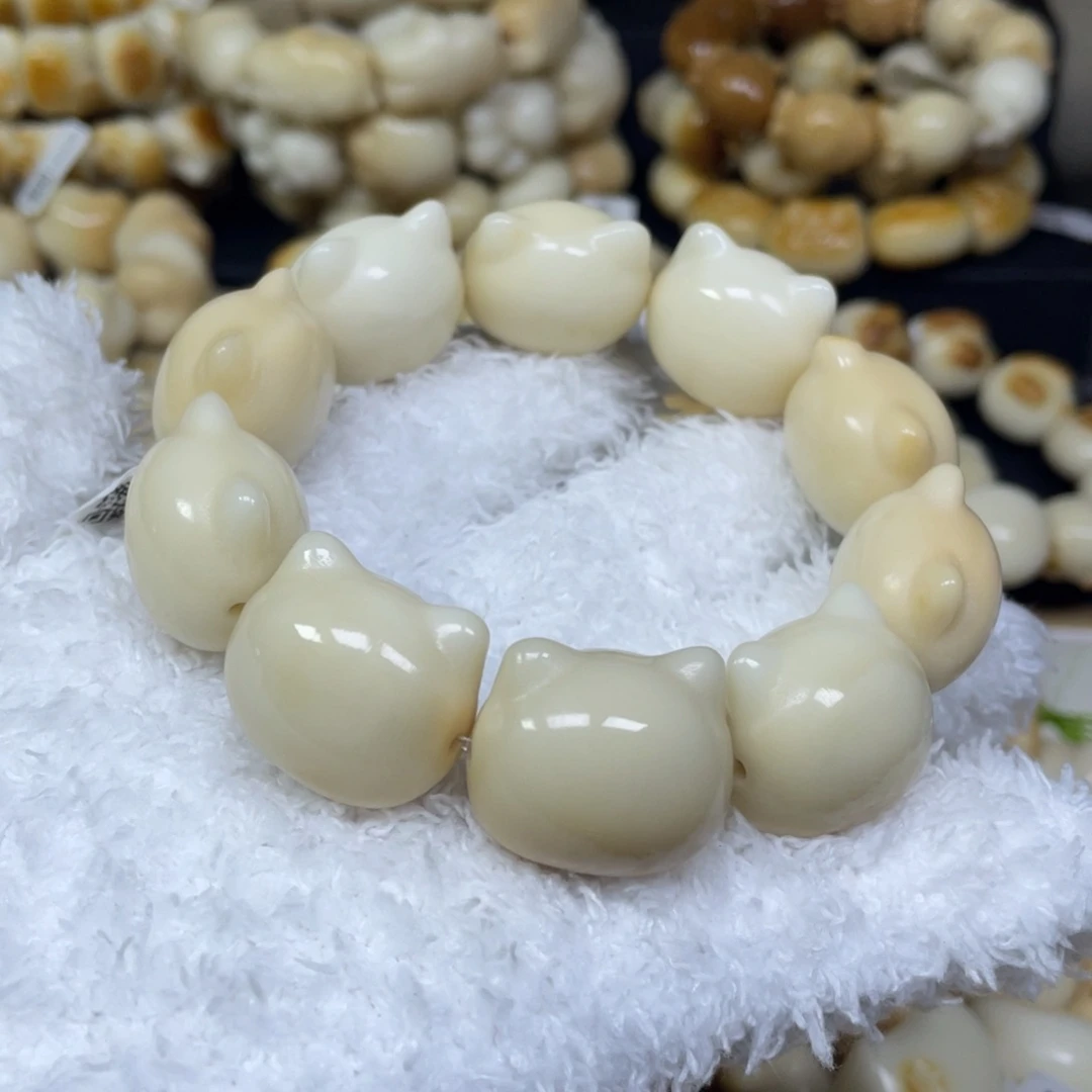 菩提根/象牙果手串11.9.36微瑕猫头