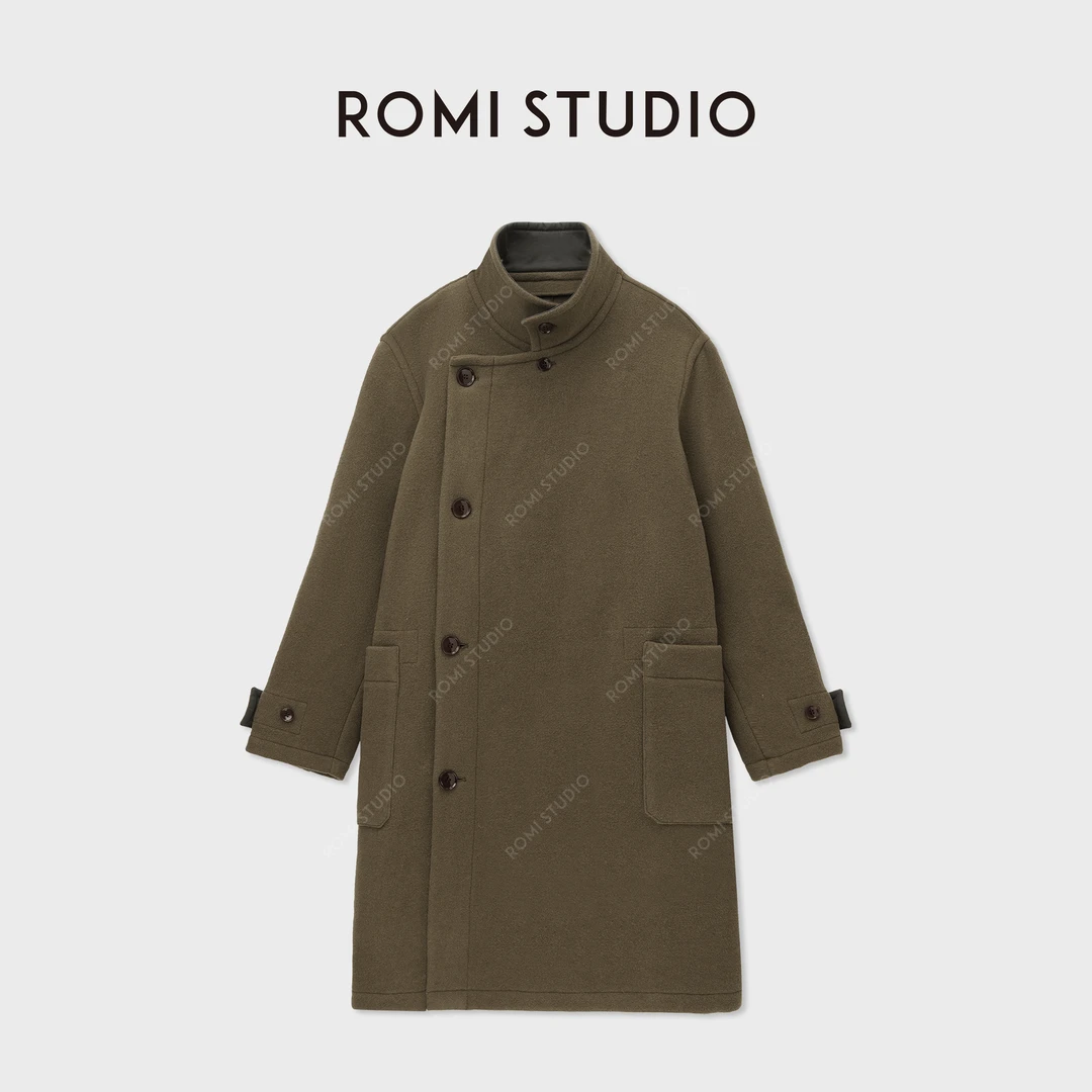 ROMI STUDIO“quiet luxury” 羊毛廓形双面呢大衣外套23AWW1086