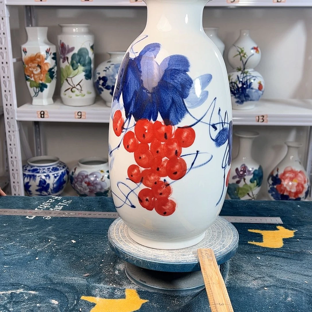 摆件景德镇陶瓷冬红浦