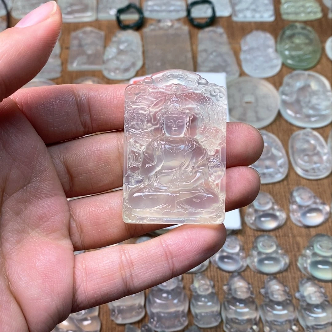 岫玉吊坠(不含链)未镶嵌吽