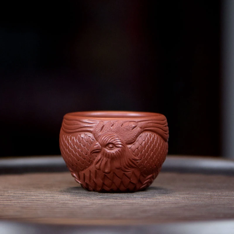 阎记抟砂 朱泥 公鸡杯 大吉大利 主人杯 EE宜兴紫砂 S130 13