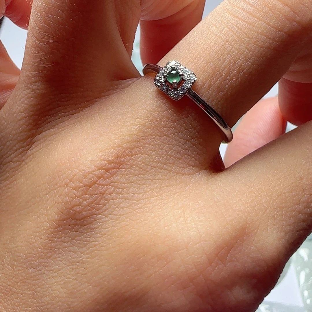 翡翠戒指未镶嵌天然翡翠A货